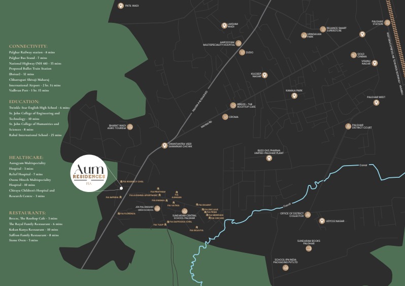 AUM Residences Location Map