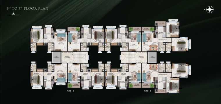 3rd to 7th Floor Plan