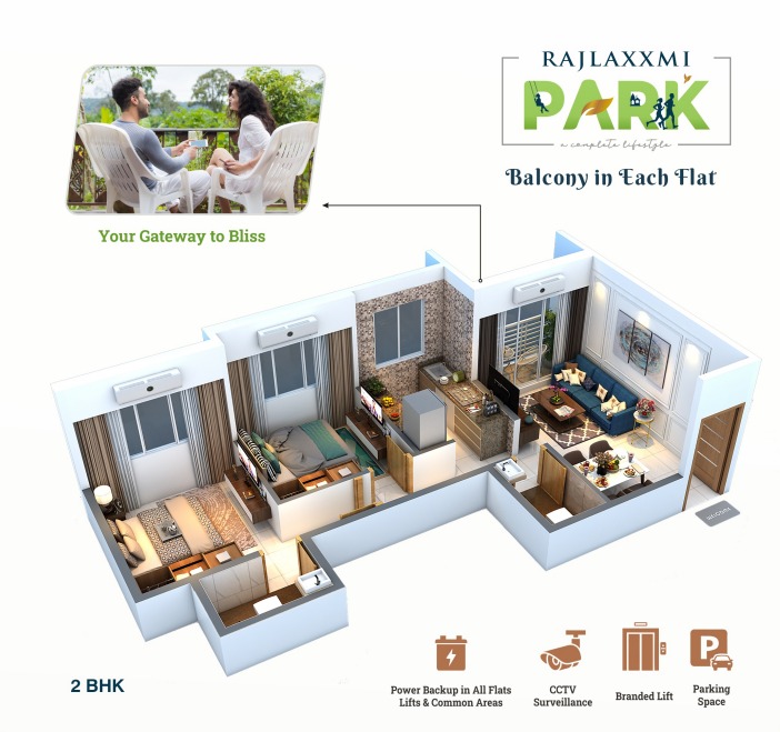 2 BHK Floor Plan